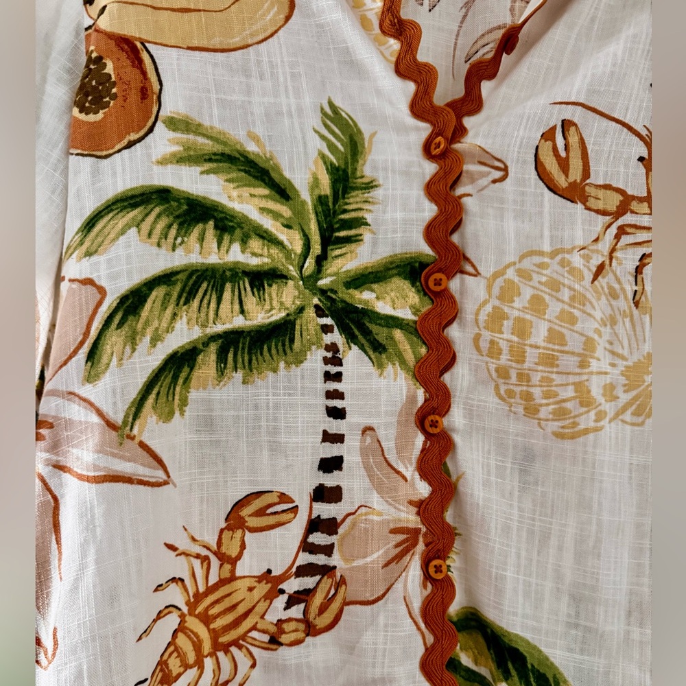 Calypso St Barth Tropical Print Shirt Coastal - Picture 5 of 13